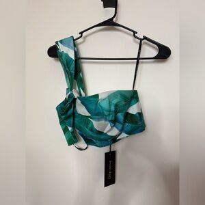 Guess by Marciano Green Leaf Print Crop Top